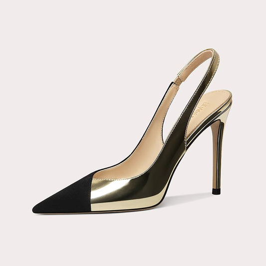 Pointed-Toe Slingback Stiletto Heels for Women