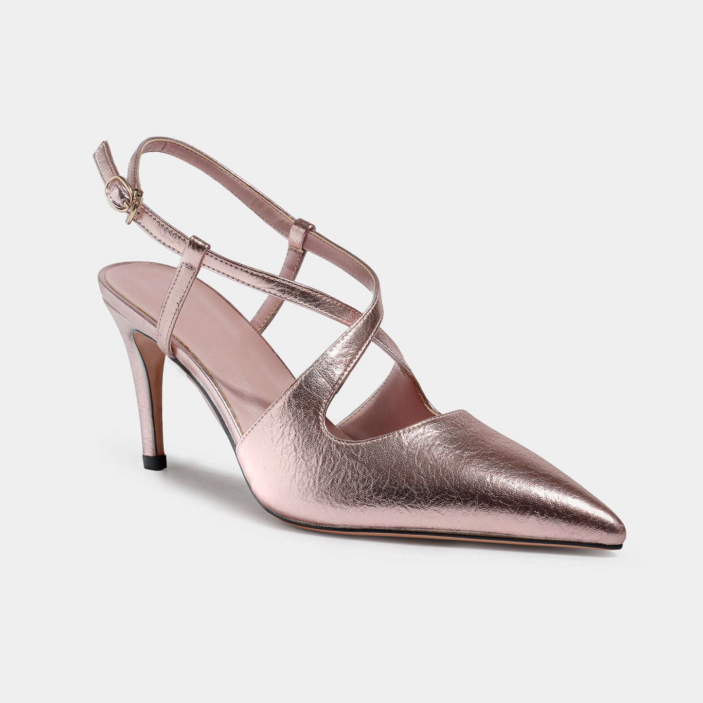 Strappy Pointed Toe Slingback Heels for Women